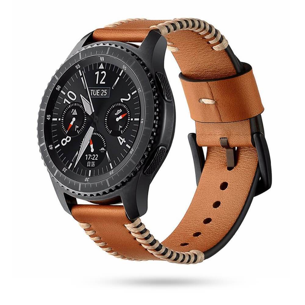 46mm watch Stylish Leather Strap For Samsung Gear S3 Frontier/Classic 22mm band Bracelet Wristband Watchband Replacement Belt wrist Unisex