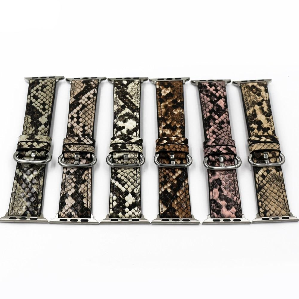Microfiber w/ Python Printing Strap PU Vegan Leather Design Series 7 6