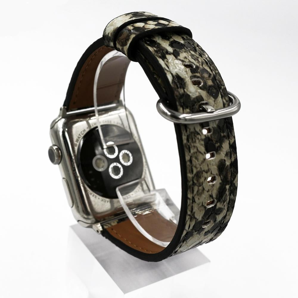 Microfiber W Python Printing Strap PU Vegan Leather Design Series Microfiber w python printing strap pu vegan leather design series