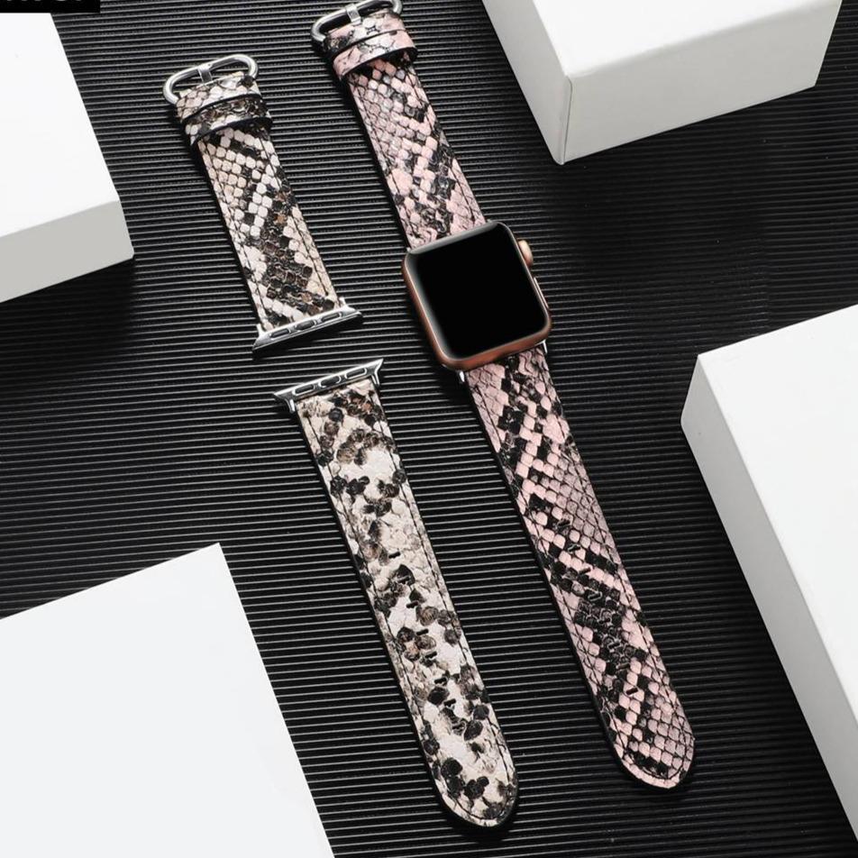 Microfiber W Python Printing Strap PU Vegan Leather Design Series Microfiber w python printing strap pu vegan leather design series