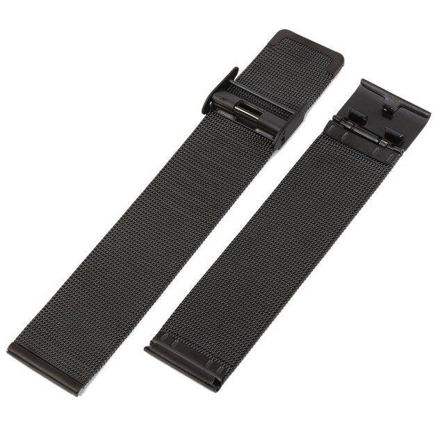 Hot Milanese Watchband 12mm 14mm 16mm 18mm 20mm 22mm 24mm Universal Stainless Steel Metal Watch Band Strap Bracelet Black Silver|Watchband