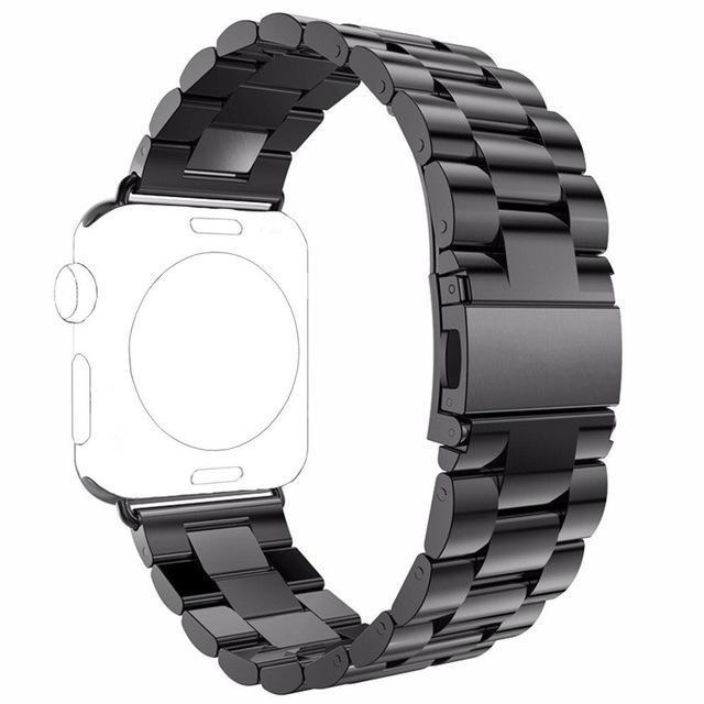 Watchbands Black / 42mm/ 44mm Copy of Apple Watch Series 6 5 4 Band, Rolex links style Men's Durable Steel Sport link Bracelet