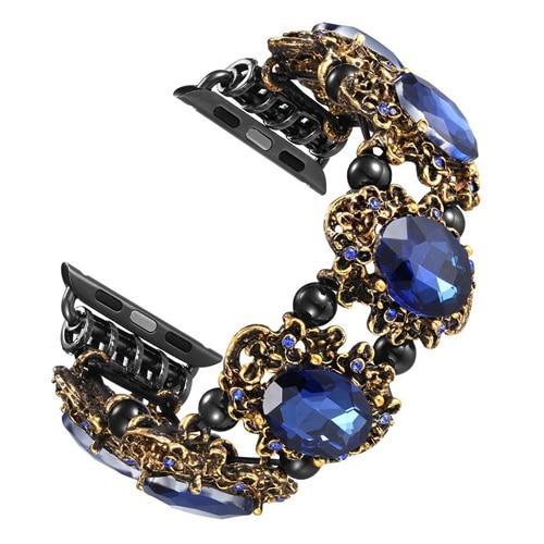 Jewelry Strap For Apple Series 7 6 5 4 Diamond Turquoise Wrist Belt