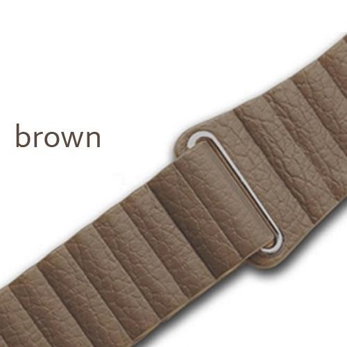 Watchbands brown / 38 mm/40 mm Apple watch band magnetic genuine Leather loop strap,  iwatch 44mm 40mm 42mm 38mm watchband Series 5 4 3