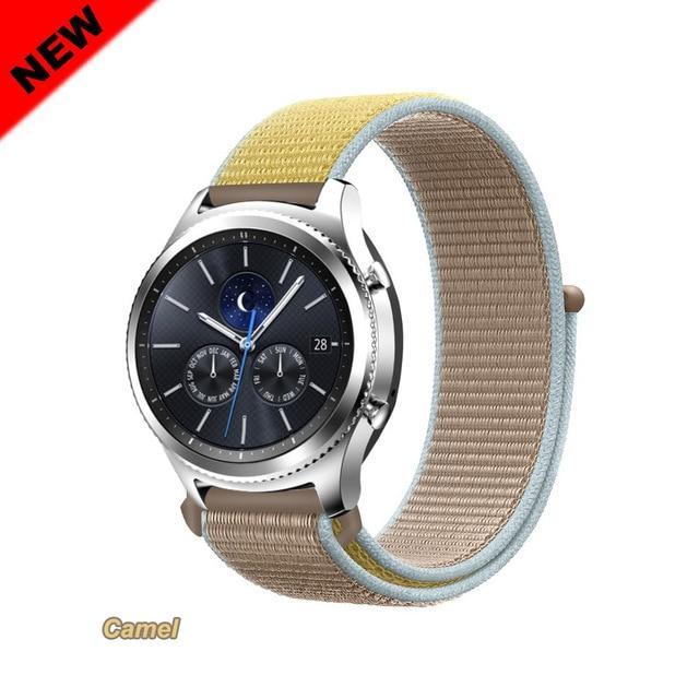 Watchbands Camel 48 / 20mm Gear s3 Frontier strap For Samsung galaxy watch 46mm 42mm active 2 nylon 22mm watch band huawei watch gt strap amazfit bip 20 44