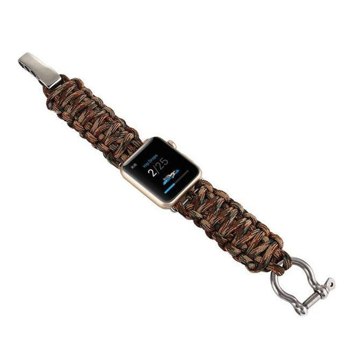 Jollychic Watches Store Paracord Rope Army Sport Strap 7 6 5 Military Tactical Survival Style Brown / 42mm, 44mm, 45mm