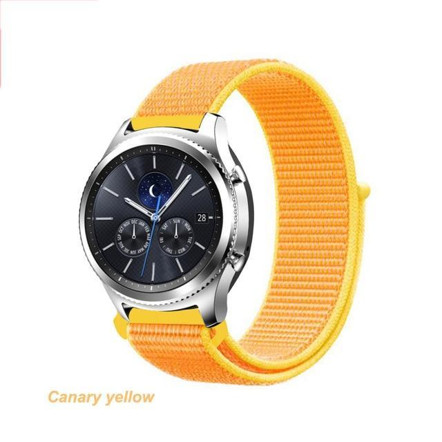 Watchbands Canary Yellow 40 / 20mm Gear s3 Frontier strap For Samsung galaxy watch 46mm 42mm active 2 nylon 22mm watch band huawei watch gt strap amazfit bip 20 44