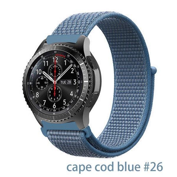 Watchbands cape cod blue 26 / 20mm Gear s3 Frontier strap For Samsung galaxy watch 46mm 42mm active 2 nylon 22mm watch band huawei watch gt strap amazfit bip 20 44