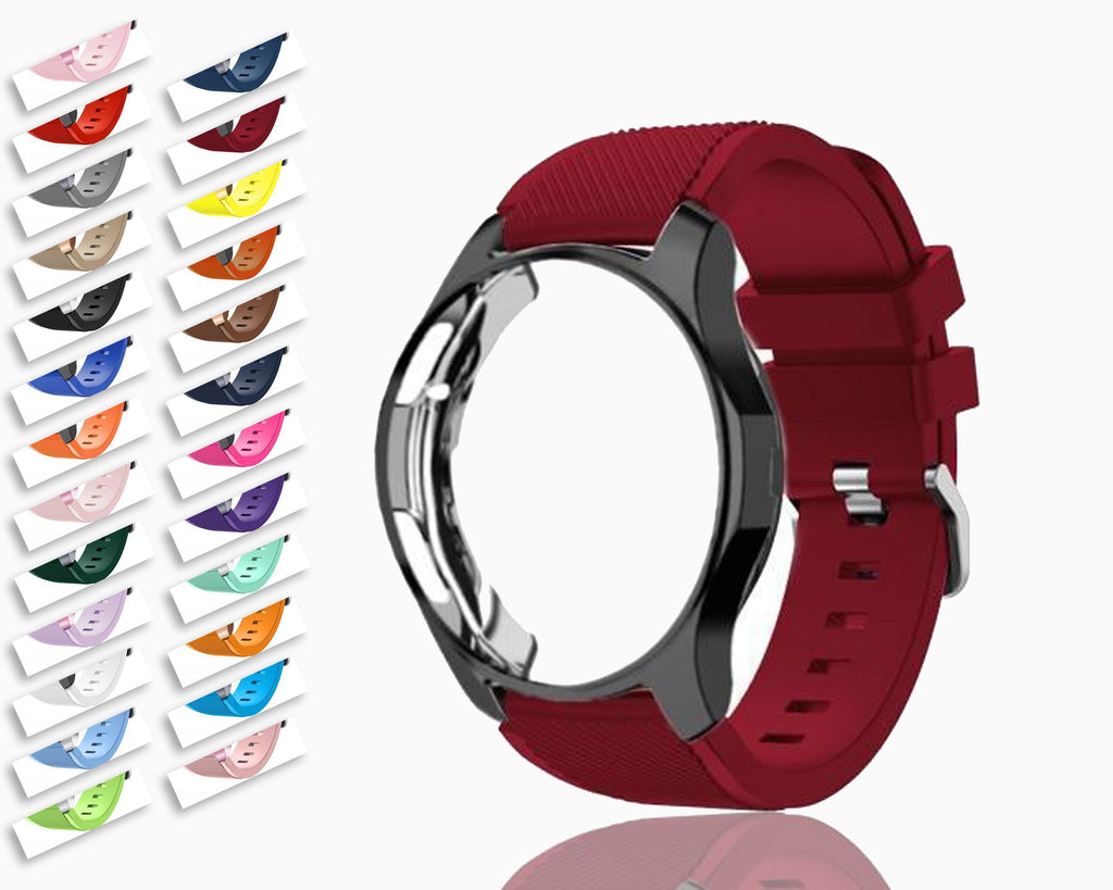 Case+20mm watch strap For Samsung gear S3 Frontier 46mm GT strap 22mm watch band amazfit bip strap+protective case Men Women