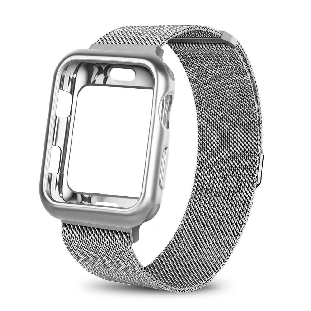 Watchbands Case+strap for Apple Watch 5 band 44mm 40mm iWatch band 42mm 38mm Milanese Loop bracelet Metal Watchband for Apple watch 4 3 2 1