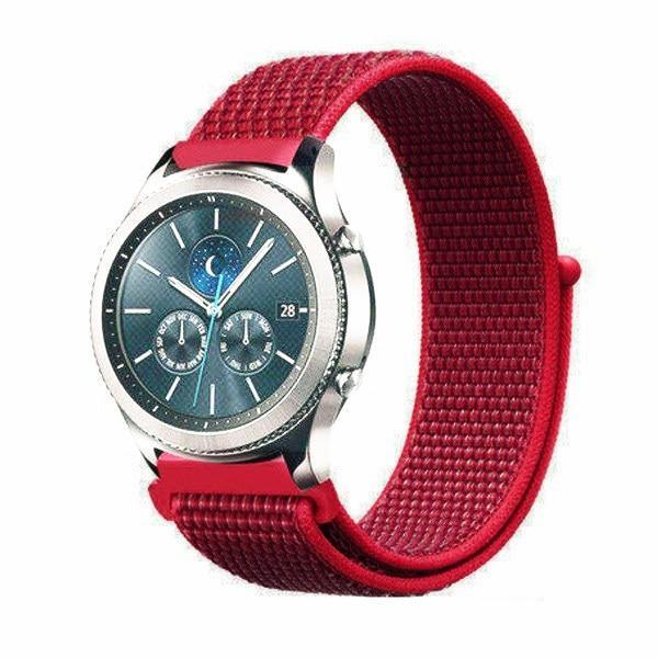 Watchbands china red 28 / 20mm Gear s3 Frontier strap For Samsung galaxy watch 46mm 42mm active 2 nylon 22mm watch band huawei watch gt strap amazfit bip 20 44