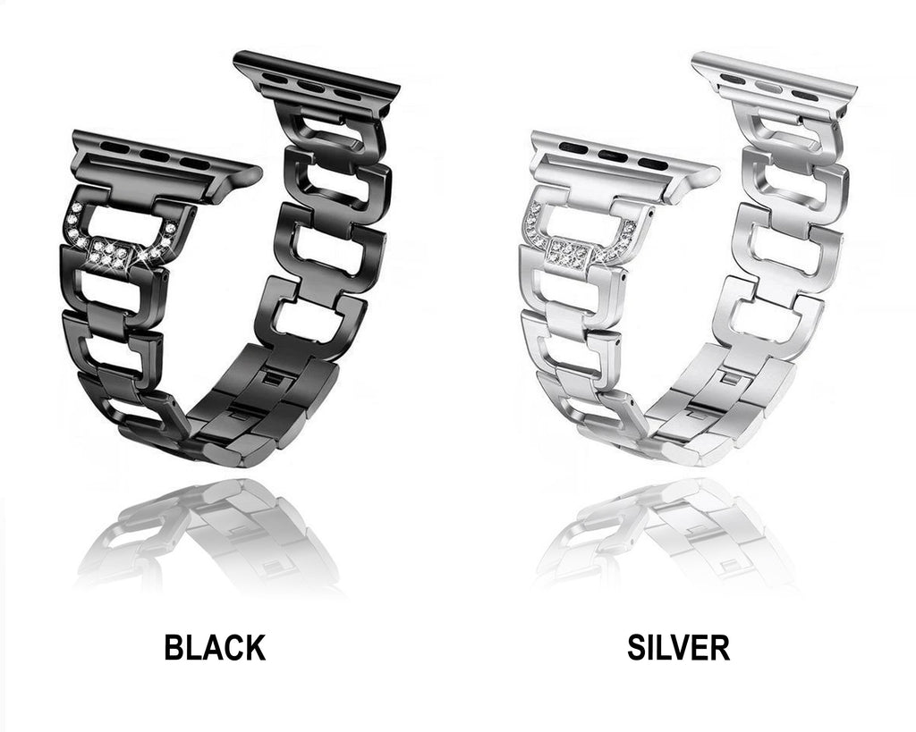 D Link Bracelet High-Quality Steel Metal Strap for iWatch 7 6 5