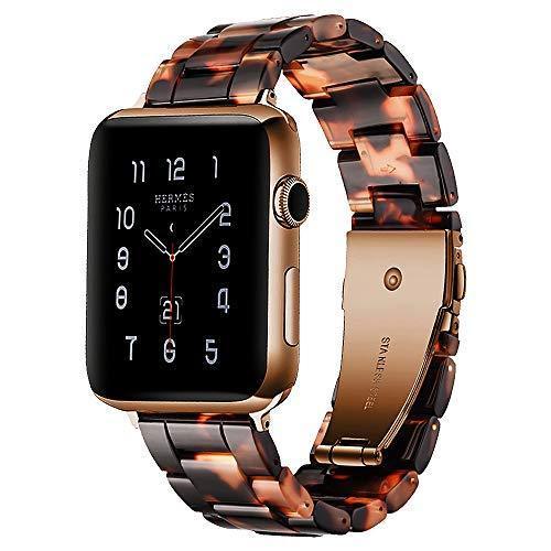 Watchbands Copper Black / 38mm/40mm Copy of Apple watch Resin Strap iwatch band stainless steel buckle Watchband bracelet for series 6 5 4 3 2 1, 38mm 40mm 42mm 44mm - US Fast Shipping