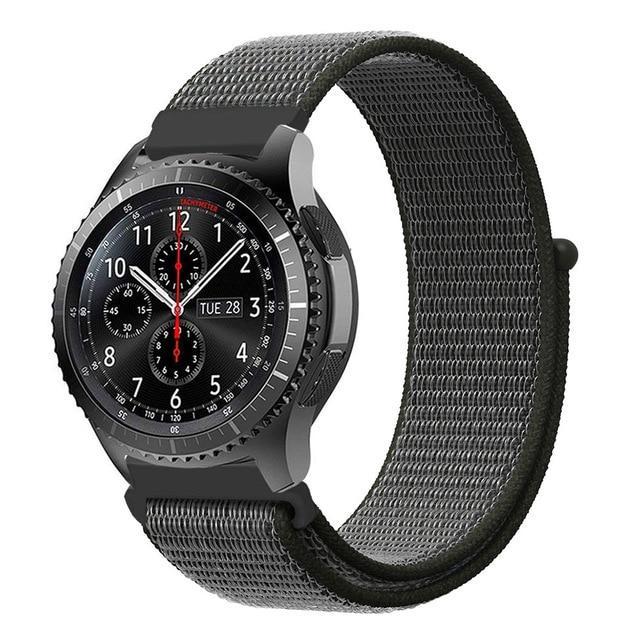 Watchbands dark olive 8 / 20mm Gear s3 Frontier strap For Samsung galaxy watch 46mm 42mm active 2 nylon 22mm watch band huawei watch gt strap amazfit bip 20 44