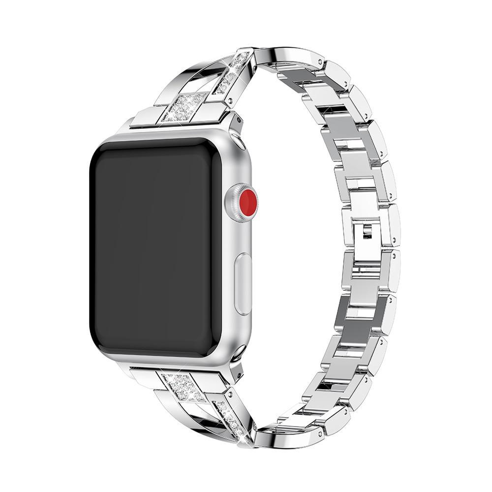 Diamond Strap For Apple Watch Stainless Steel Series 7 6 5 Wrist Band