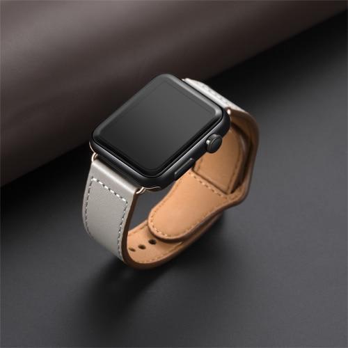 Premium Leather Loop Strap iWatch 7 6 5 Correa Replacement Bracelet