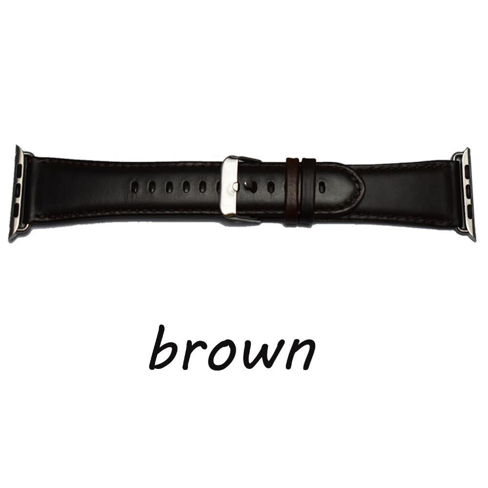 Classic Metal Clasp Watchband Belt Premium Leather Strap Series 7 6 5