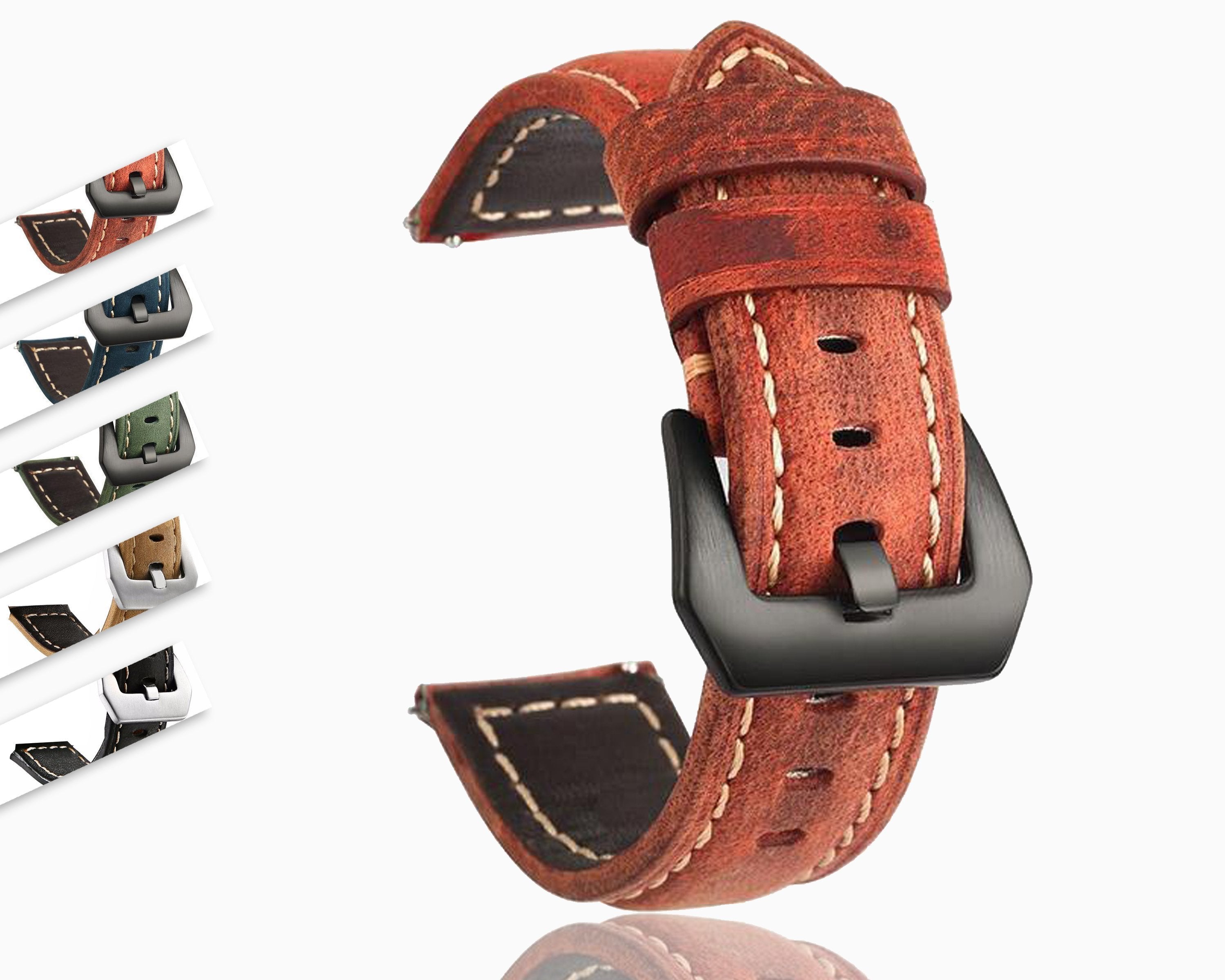 Durable High Quality Retro Leather Watchbands Galaxy Active 20mm