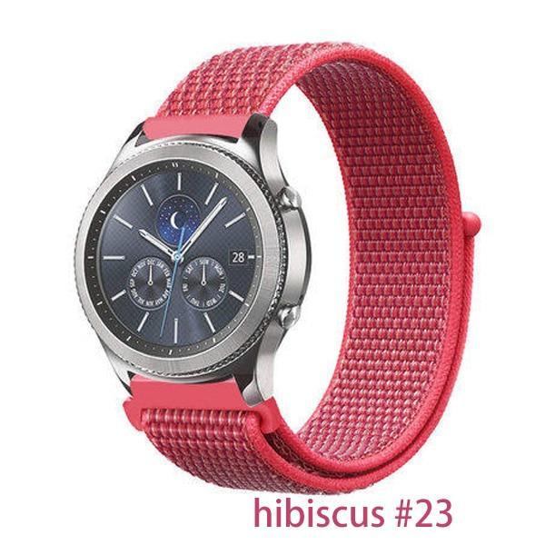 Watchbands hibiscus 23 / 20mm Gear s3 Frontier strap For Samsung galaxy watch 46mm 42mm active 2 nylon 22mm watch band huawei watch gt strap amazfit bip 20 44