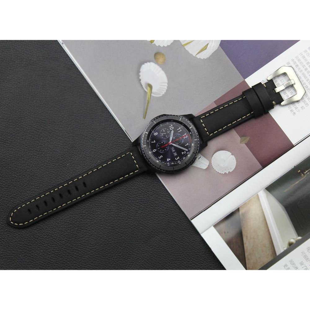 GT 2 strap for Samsung Gear s3 Frontier Galaxy watch 46mm band leather bracelet 22mm strap Gear S 3  46mm|Watchbands|