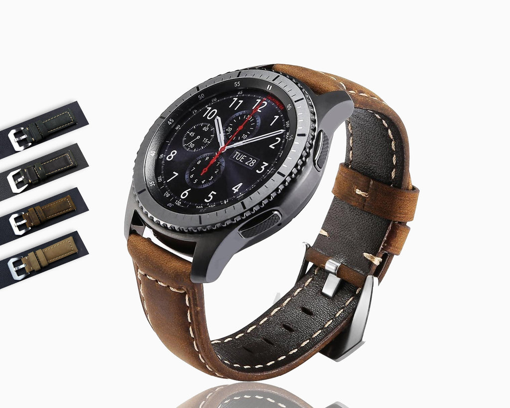 GT 2 strap for Samsung Gear s3 Frontier Galaxy watch 46mm band leather –