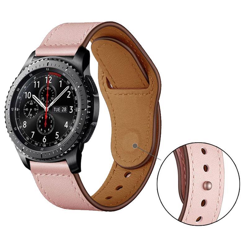 1 Correa De Cuero Y Cadena De Metal Estilo Punk Blanca De 20 Mm Compatible  Con Samsung Galaxy Watch 4/5/6, Amazfit Bip/u/s/lite/gtr 42 Mm/gts/gts  2/2e/mini, Reloj Inteligente Garmin Fenix 5s Plus/fenix 5s/fenix