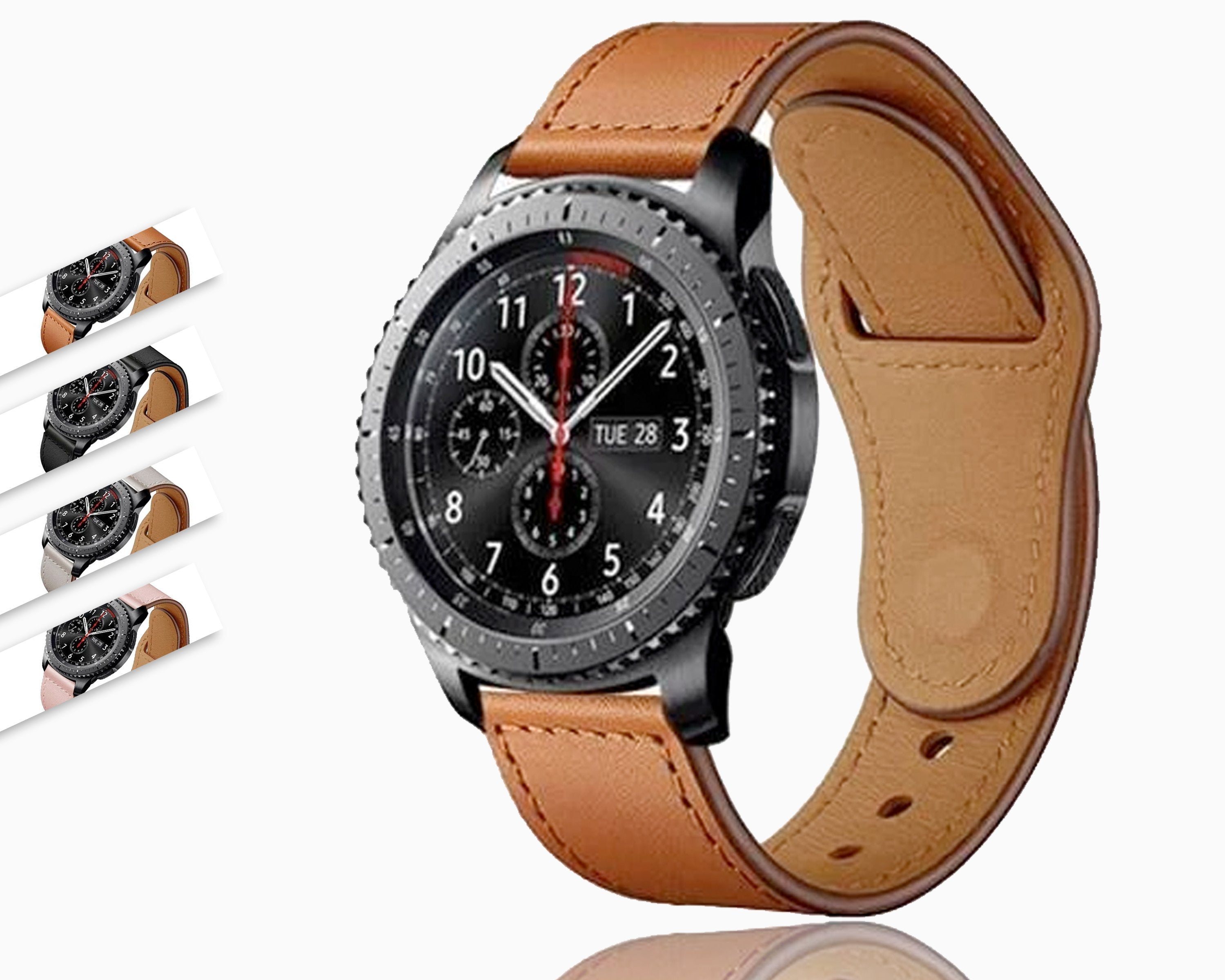 Slimmer Leather Strap for Samsung Galaxy Watch 3 4 5 6 43/47mm 41/45mm  Active 40/44mm Band for Amazfit GTR Huawei GT2 3 42/46mm