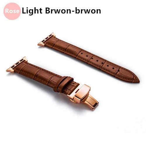 Premium Leather Strap Crocodile pattern bracelet Apple watch 7 6 5