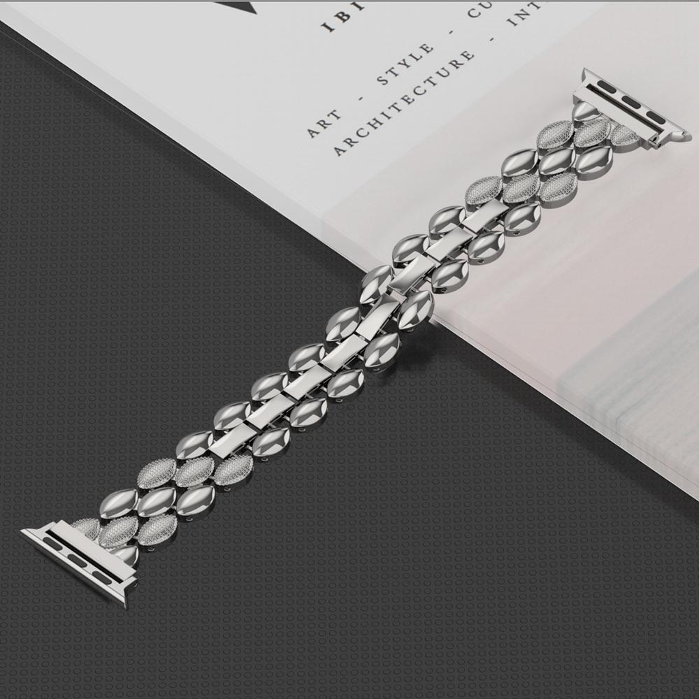 Designer Jewelry Bracelet Shiny leaf Stainless Steel Metal Strap 7 6 5 –  www.