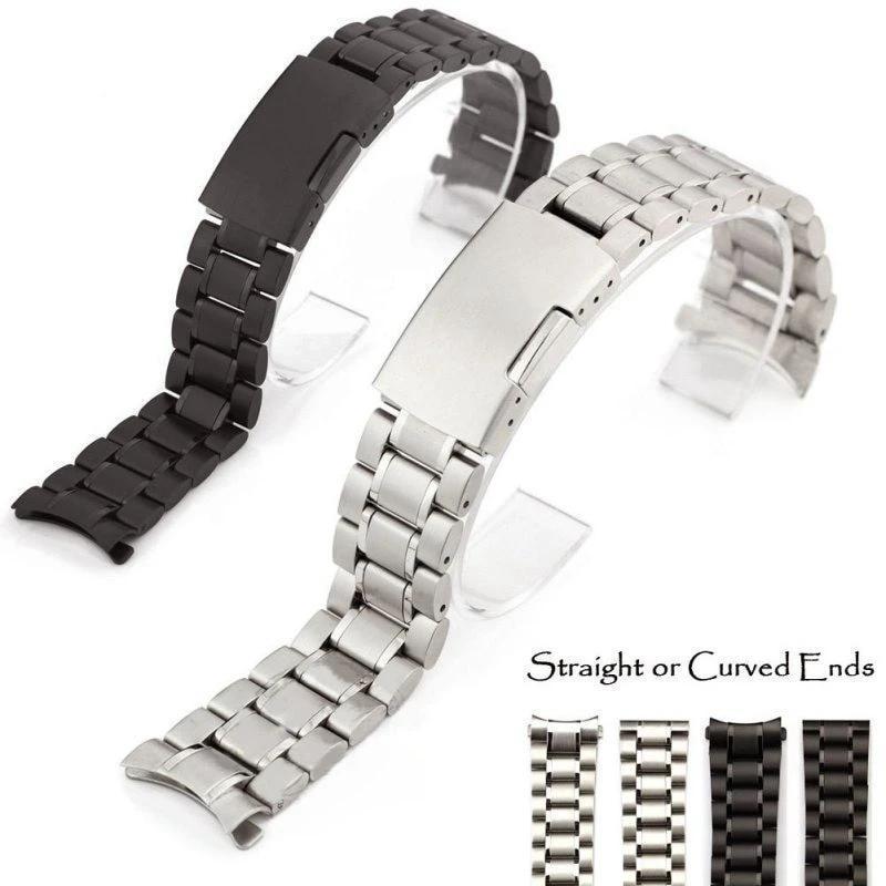 Men Watch Band Strap Stainless Stell Deployment Clasp Speed Master Wrist Women Band 18mm 20mm 22mm 24mm|Watchbands|