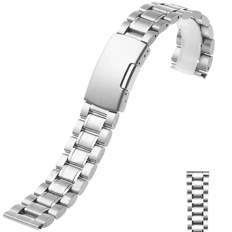 Men Watch Band Strap Stainless Stell Deployment Clasp Speed Master Wrist Women Band 18mm 20mm 22mm 24mm|Watchbands|