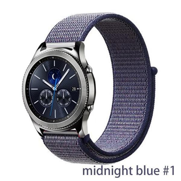 Watchbands midnight blue 1 / 20mm Gear s3 Frontier strap For Samsung galaxy watch 46mm 42mm active 2 nylon 22mm watch band huawei watch gt strap amazfit bip 20 44