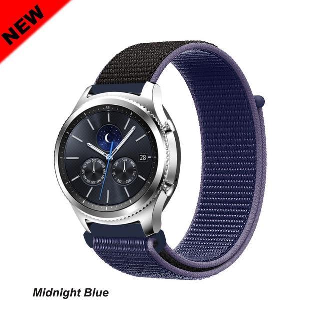 Watchbands Midnight Blue 43 / 20mm Gear s3 Frontier strap For Samsung galaxy watch 46mm 42mm active 2 nylon 22mm watch band huawei watch gt strap amazfit bip 20 44