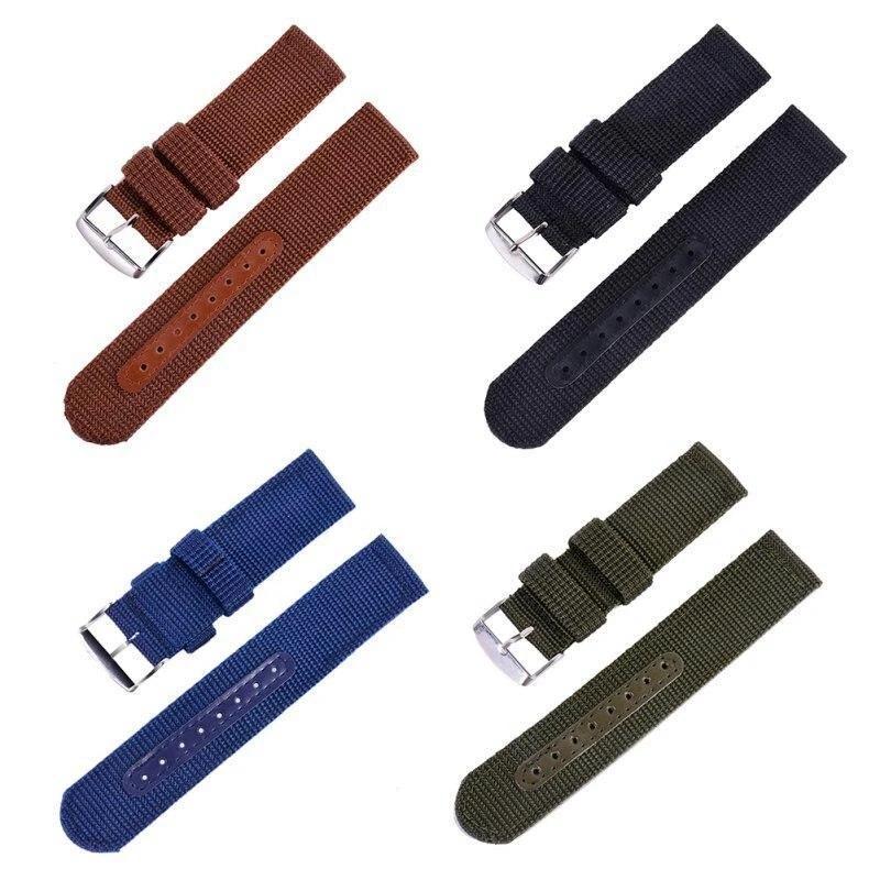 Military Army Nylon Wrist Watch Band Sports Outdoor Canvas Thicken Watches Strap