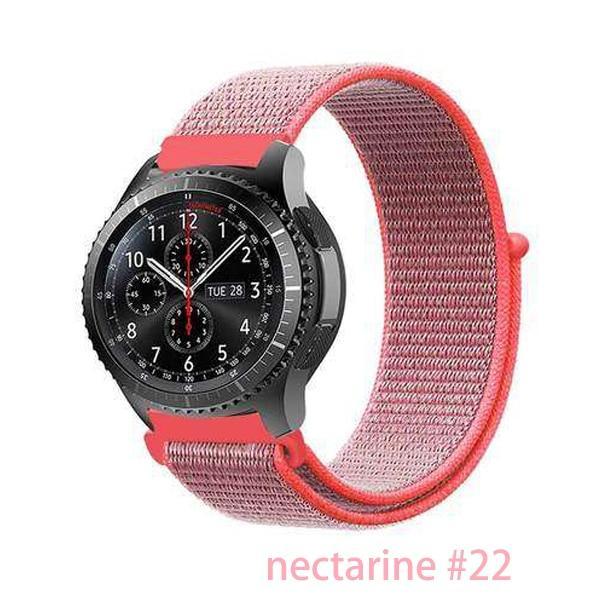 Watchbands nectarine 22 / 20mm Gear s3 Frontier strap For Samsung galaxy watch 46mm 42mm active 2 nylon 22mm watch band huawei watch gt strap amazfit bip 20 44