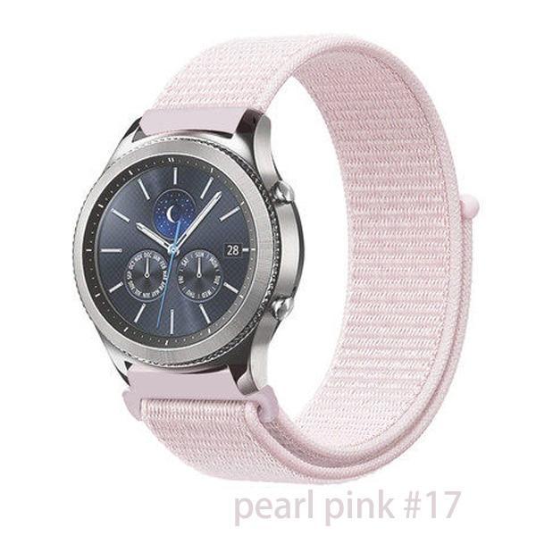 Watchbands pearl pink 17 / 20mm Gear s3 Frontier strap For Samsung galaxy watch 46mm 42mm active 2 nylon 22mm watch band huawei watch gt strap amazfit bip 20 44