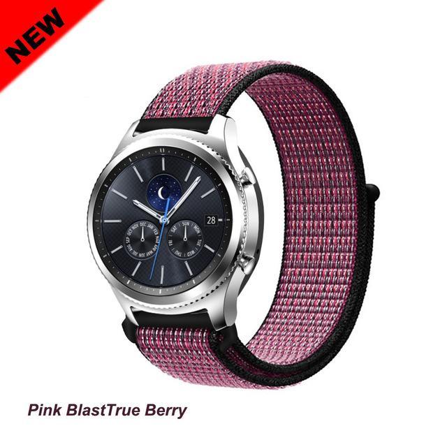 Watchbands Pink Blast 50 / 20mm Gear s3 Frontier strap For Samsung galaxy watch 46mm 42mm active 2 nylon 22mm watch band huawei watch gt strap amazfit bip 20 44