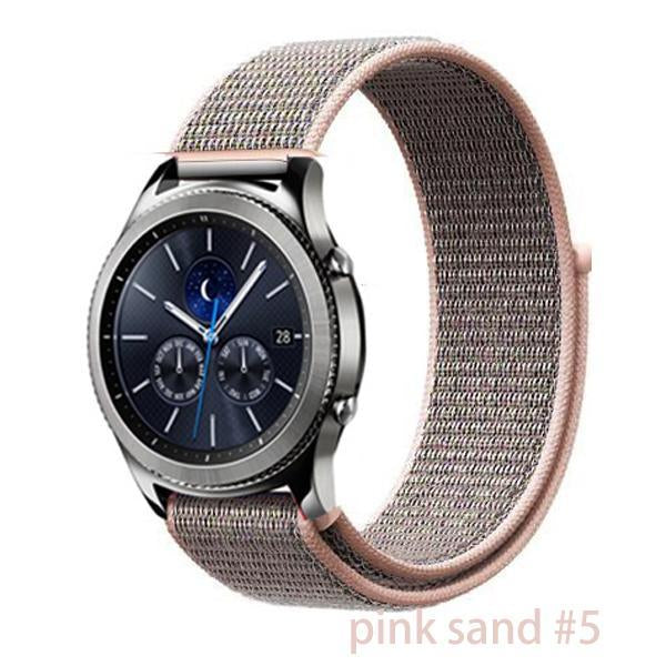 Watchbands pink sand 5 / 20mm Gear s3 Frontier strap For Samsung galaxy watch 46mm 42mm active 2 nylon 22mm watch band huawei watch gt strap amazfit bip 20 44