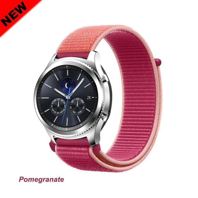 Watchbands Pomegranate 47 / 20mm Gear s3 Frontier strap For Samsung galaxy watch 46mm 42mm active 2 nylon 22mm watch band huawei watch gt strap amazfit bip 20 44