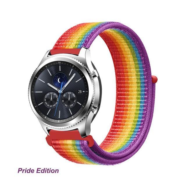 Watchbands Pride Edition 39 / 20mm Gear s3 Frontier strap For Samsung galaxy watch 46mm 42mm active 2 nylon 22mm watch band huawei watch gt strap amazfit bip 20 44