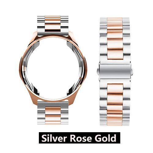 Strap+case 20/22mm watch band For samsung gear S3 Frontier strap Galaxy watch 46mm 42 Stainless Steel TPU plated protective case|Watchband