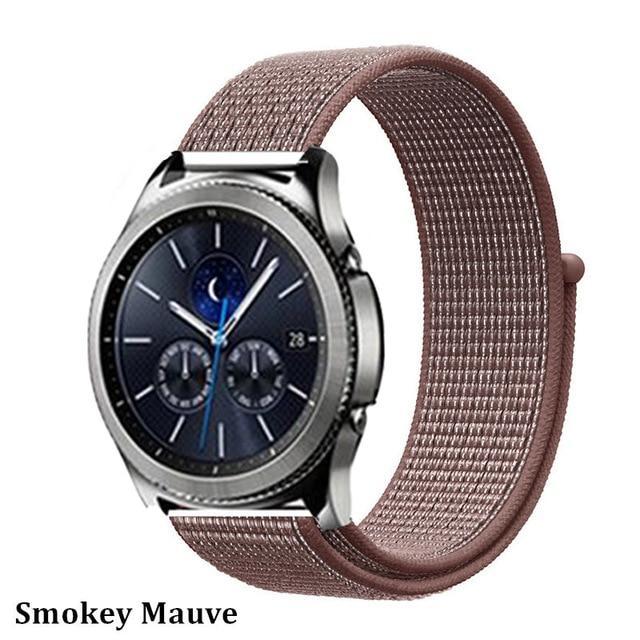Watchbands smokey mauve 38 / 20mm Gear s3 Frontier strap For Samsung galaxy watch 46mm 42mm active 2 nylon 22mm watch band huawei watch gt strap amazfit bip 20 44
