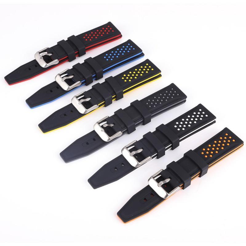 Soft Silicone Watch Band 20mm 22mm 24mm 26mm Rubber Diving Waterproof Replacement Bracelet Band Strap Watch Accessories|Watchbands| Men