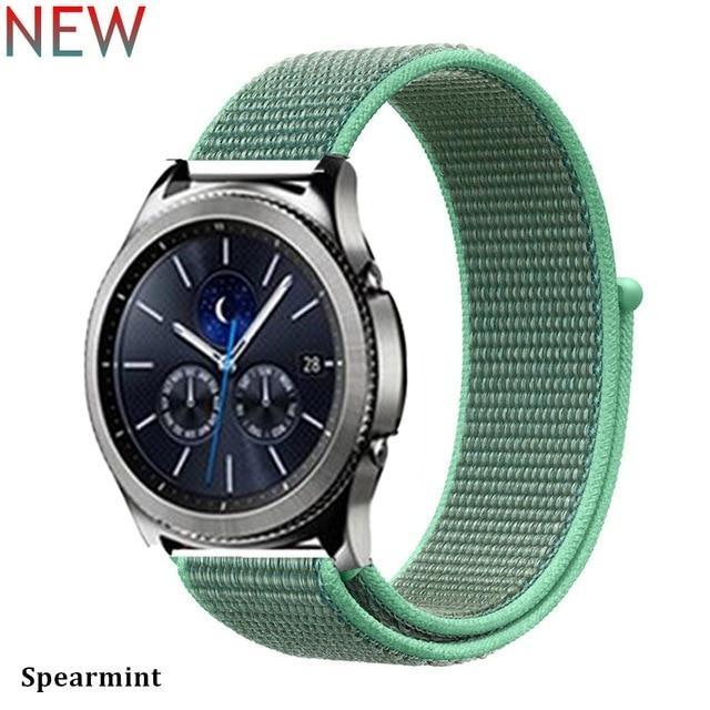 Watchbands spearmint 31 / 20mm Gear s3 Frontier strap For Samsung galaxy watch 46mm 42mm active 2 nylon 22mm watch band huawei watch gt strap amazfit bip 20 44