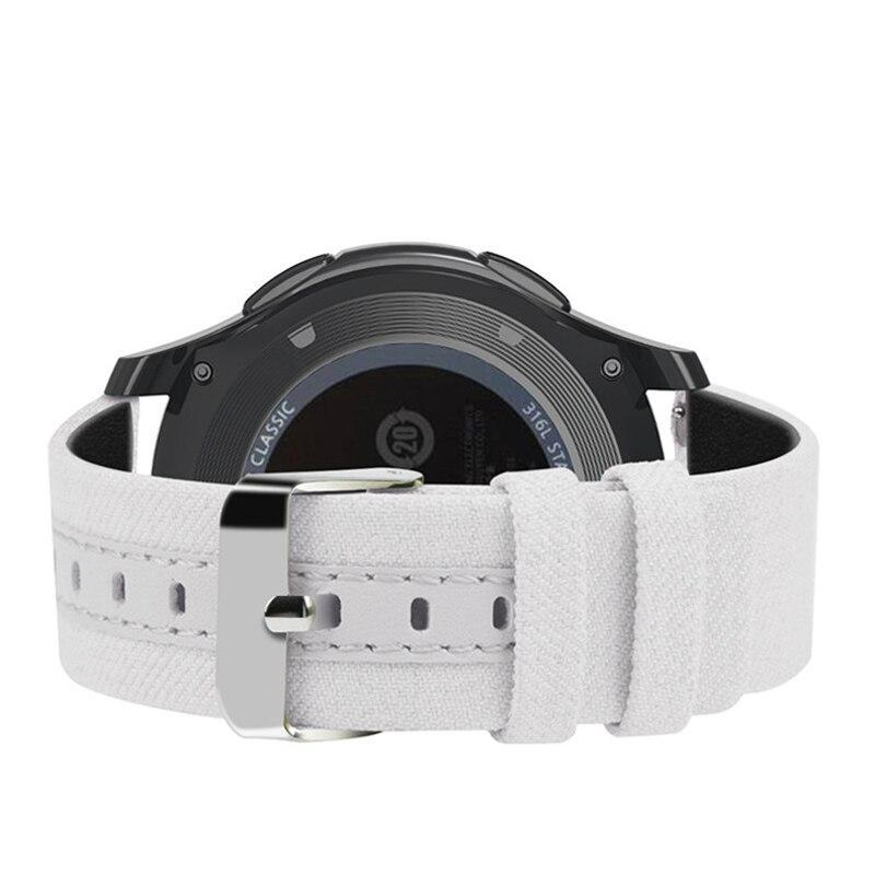 Sport Nylon+Leather Strap for Samsung Galaxy Watch 46mm/Gear s3 watch band Casual Denim Canvas Replacement 22mm bracelte Belt|Watchbands|