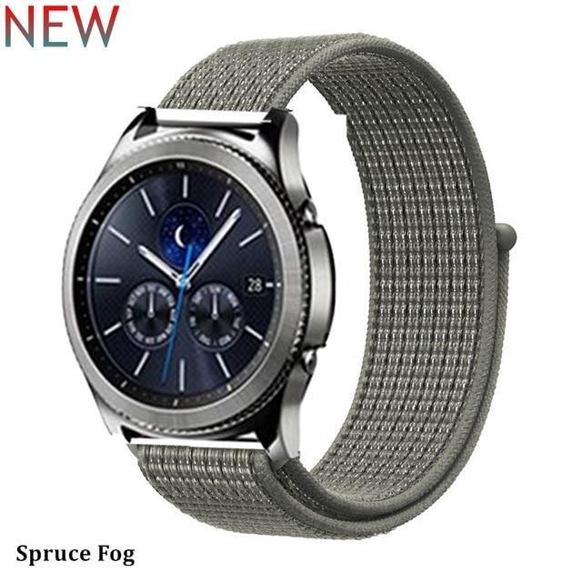 Watchbands sprucc fog 34 / 20mm Gear s3 Frontier strap For Samsung galaxy watch 46mm 42mm active 2 nylon 22mm watch band huawei watch gt strap amazfit bip 20 44