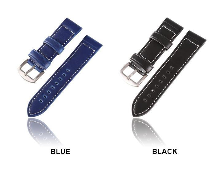 Strap 18MM 20MM 22MM 24MM 26MM  Vintage  Leather / Watch Band Watch Men Strap Man Watches Straps Black Brown Blue|Watchbands|