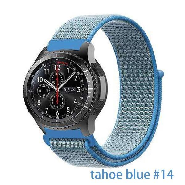 Watchbands tahoe blue 14 / 20mm Gear s3 Frontier strap For Samsung galaxy watch 46mm 42mm active 2 nylon 22mm watch band huawei watch gt strap amazfit bip 20 44