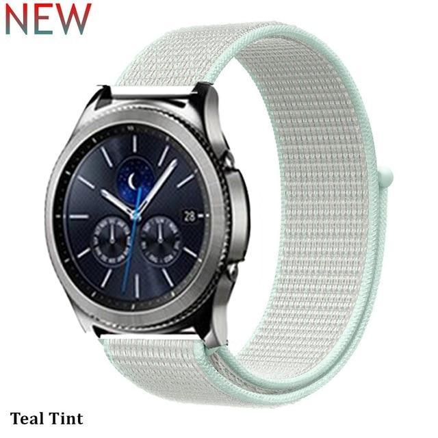Watchbands teal tint 30 / 20mm Gear s3 Frontier strap For Samsung galaxy watch 46mm 42mm active 2 nylon 22mm watch band huawei watch gt strap amazfit bip 20 44