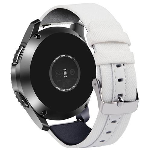 Sport Nylon+Leather Strap for Samsung Galaxy Watch 46mm/Gear s3 watch band Casual Denim Canvas Replacement 22mm bracelte Belt|Watchbands|